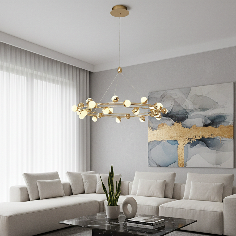 Metal Stary 80cm Sarkıt Avize 150 cm