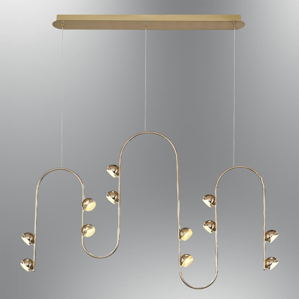 12fach Metall Aster Linear Kronleuchter 95 cm 12fach Metall Aster Linear Kronleuchter 95 cm