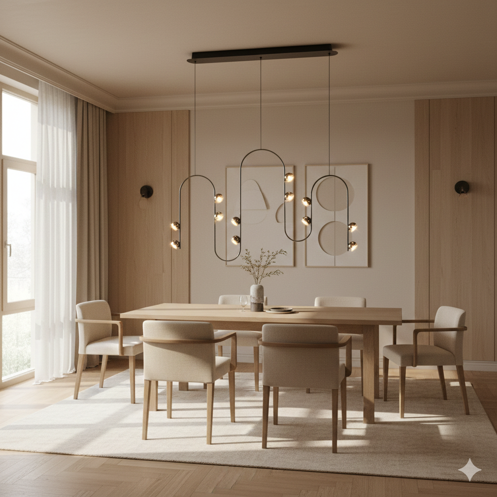 12fach Platin Metall Aster Linear Kronleuchter 95 cm 12fach Platin Metall Aster Linear Kronleuchter 95 cm