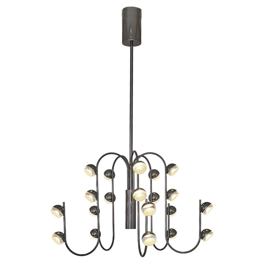 20fach Metall Aster Platin Kronleuchter 102 cm 20fach Metall Aster Platin Kronleuchter 102 cm
