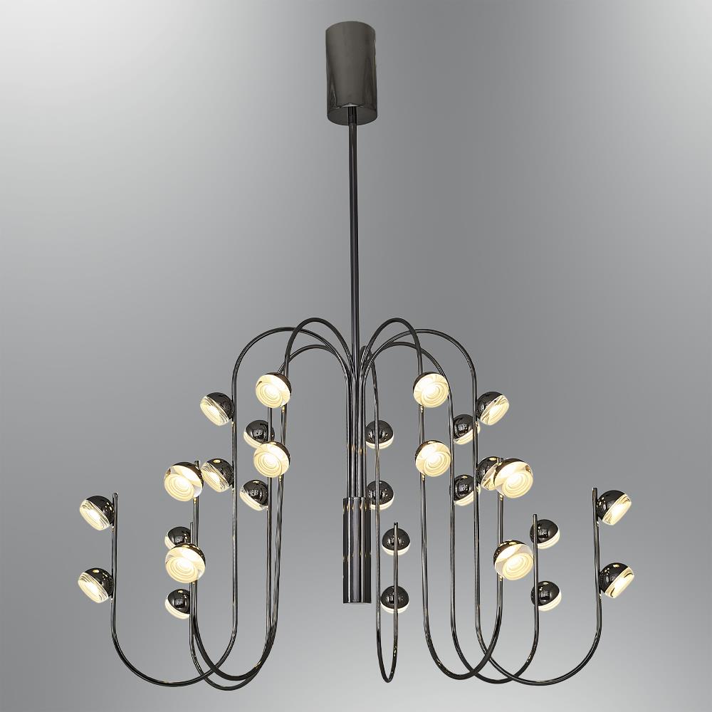 28fach Metall Aster Platin Kronleuchter 100 cm 28fach Metall Aster Platin Kronleuchter 100 cm
