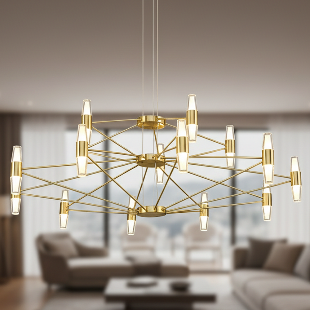 Metal Phulu 15'Lİ Sarkıt Avize 120 cm (2845-15AK-03) — görsel 7