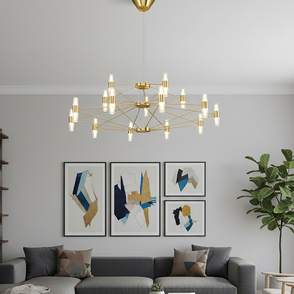Metal Phulu 15'Lİ Sarkıt Avize 120 cm (2845-15AK-03) — görsel 8