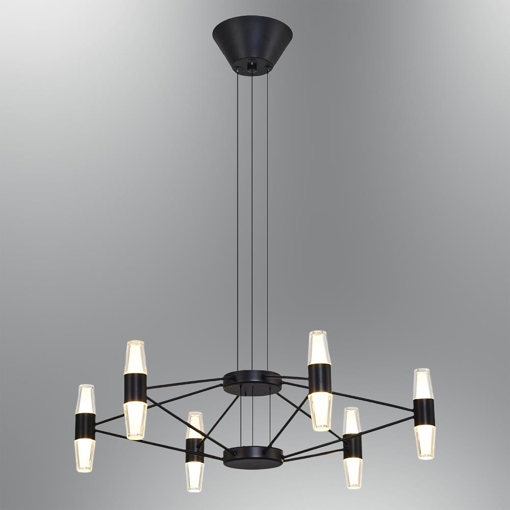 Metal Phulu SİYAH Sarkıt Avize 120 cm