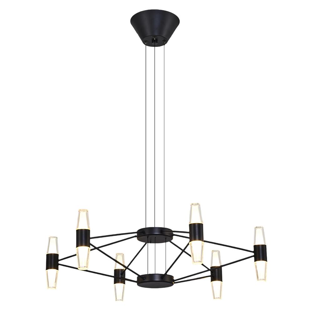 Metal Phulu SİYAH Sarkıt Avize 120 cm — görsel 5