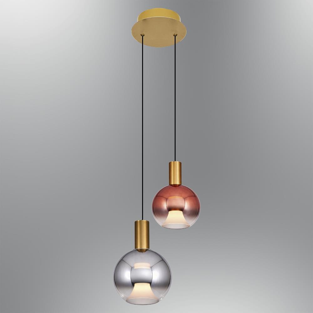 2'li Metal Luccas Mix Sarkıt Avize 23 cm (2848-2A-20)