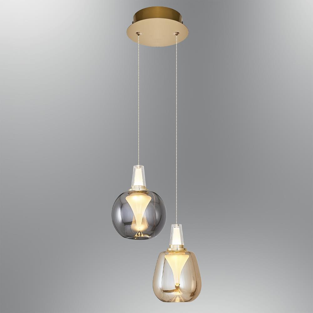 2'li Metal Rustam Mix Sarkıt Avize 120 cm