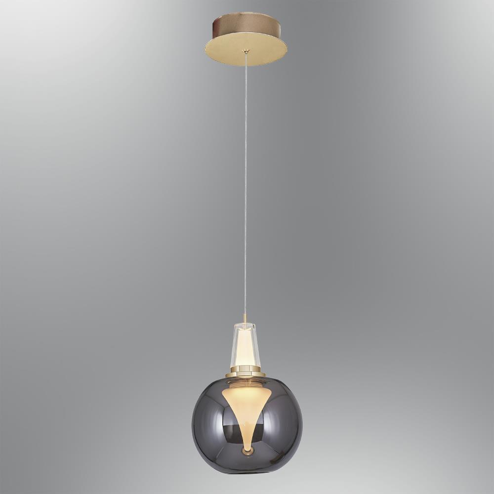 Tekli Metal Rustam Gri Sarkıt Avize 120 cm (2849A-1A-16)