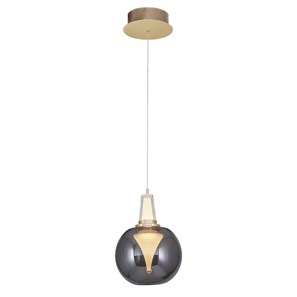 Tekli Metal Rustam Gri Sarkıt Avize 120 cm (2849A-1A-16)