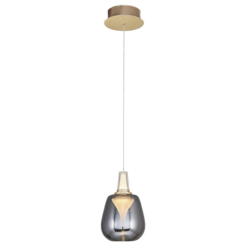 Tekli Metal Rustam Gri Sarkıt Avize 120 cm (2849B-1A-16)