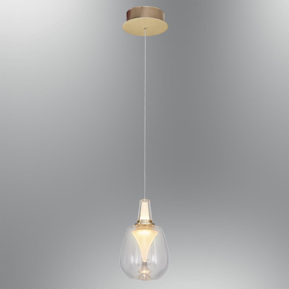 Tekli Metal Rustam Şeffaf Sarkıt Avize 120 cm (2849B-1A-21)