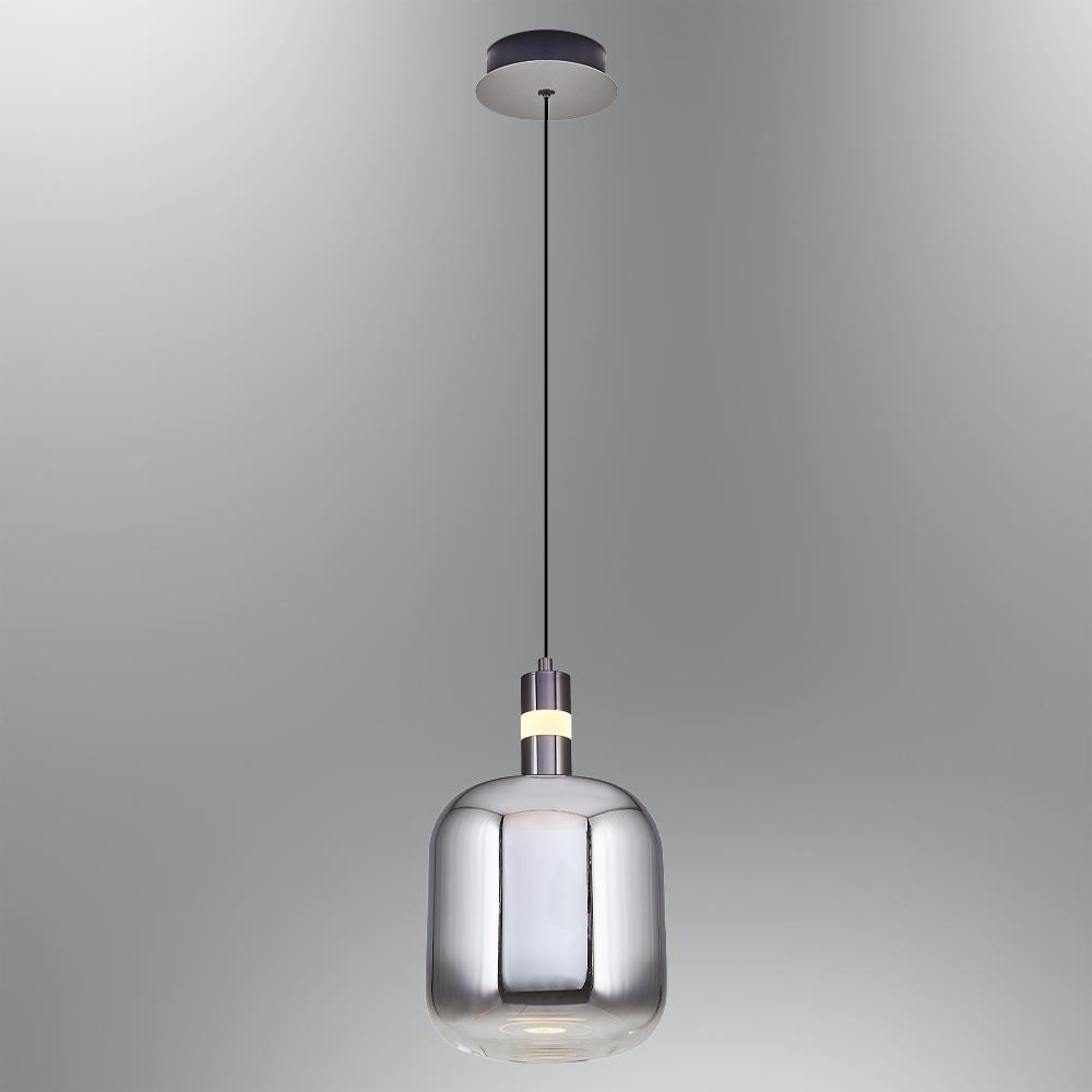 Tekli Krom Metal Daruu Cam Sarkıt Avize 120 cm