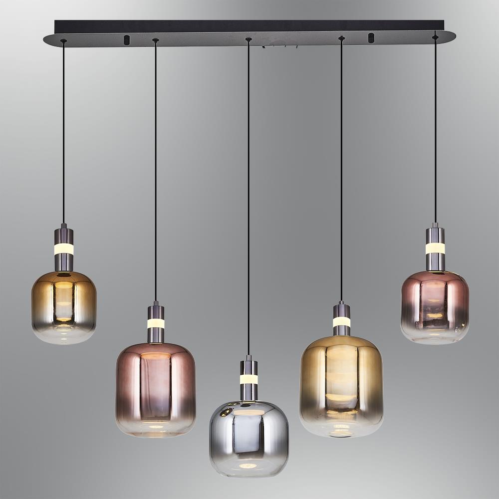 5'li Mixed Metal Daruu Sıralı Sarkıt Avize 96 cm — görsel 5