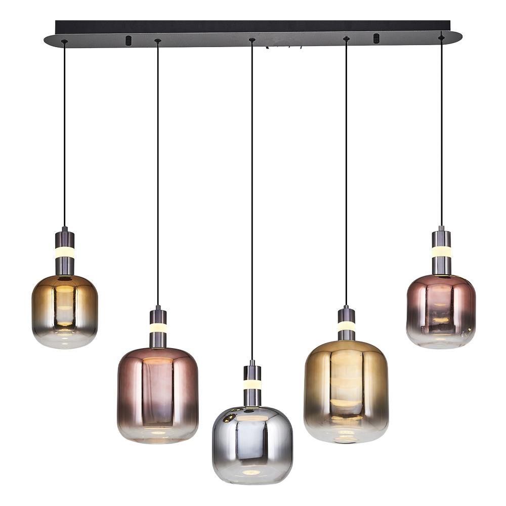 5'li Mixed Metal Daruu Sıralı Sarkıt Avize 96 cm — görsel 6