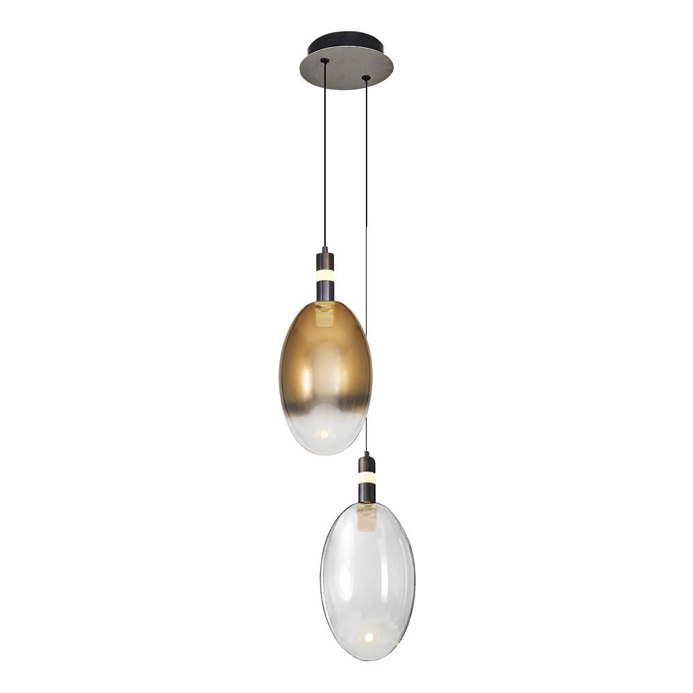 2'li Metal Pulsar Mixed Sarkıt Avize 28 cm