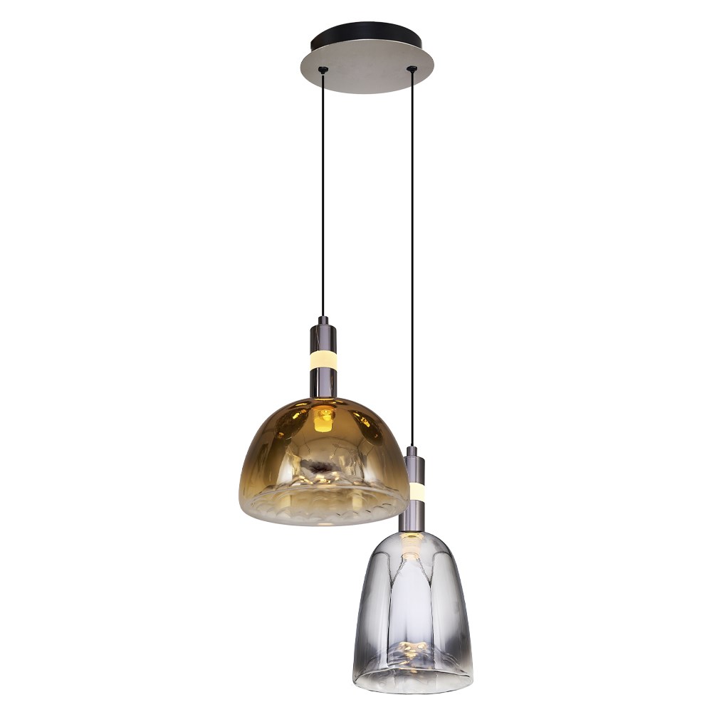 2'li Metal Holee Mix Sarkıt Avize 120 cm