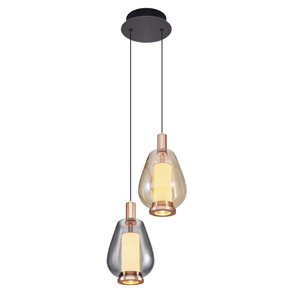 2'li Metal Siam Mix Sarkıt Avize 120 cm