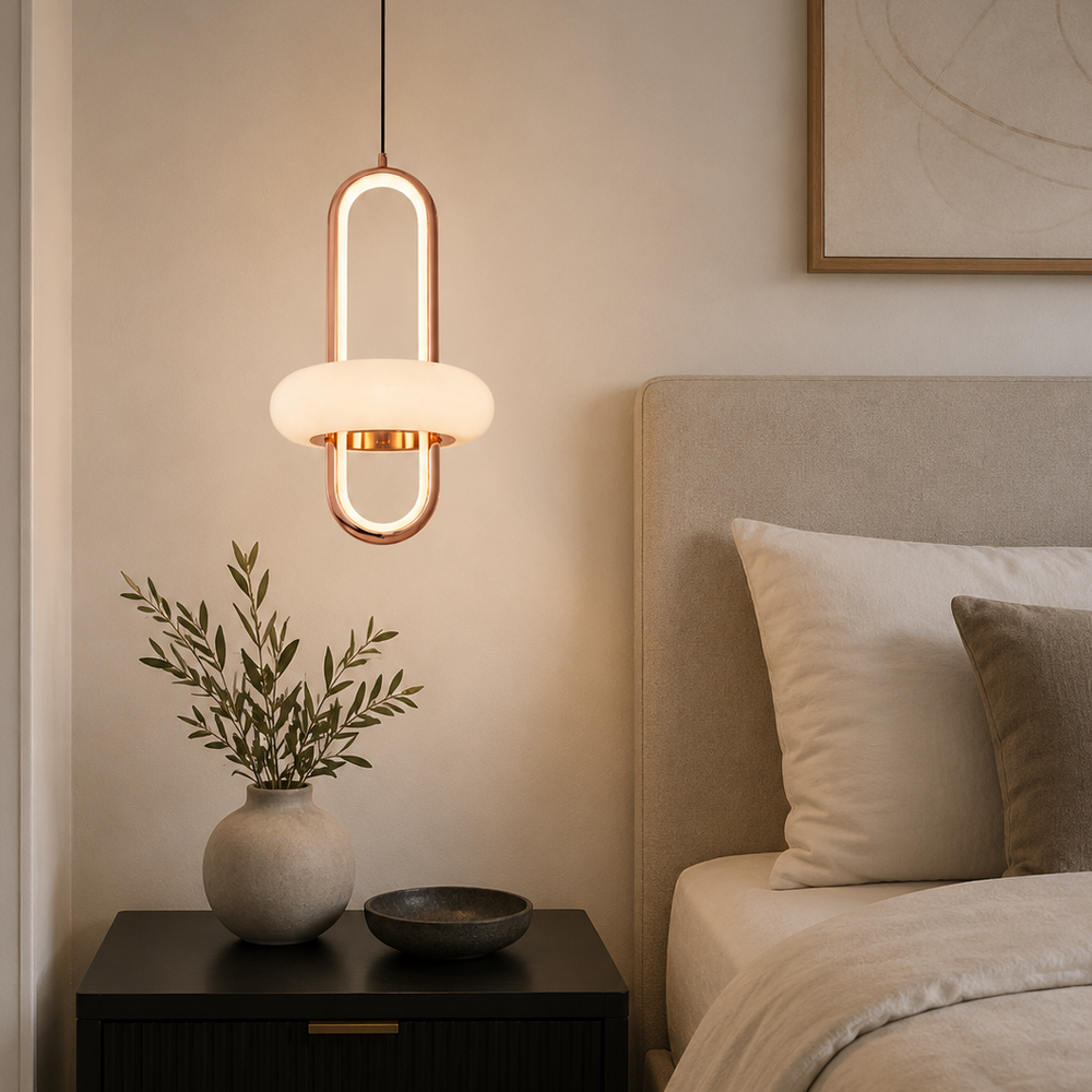 Tekli Metal Oxia SARI Sarkıt Avize 120 cm