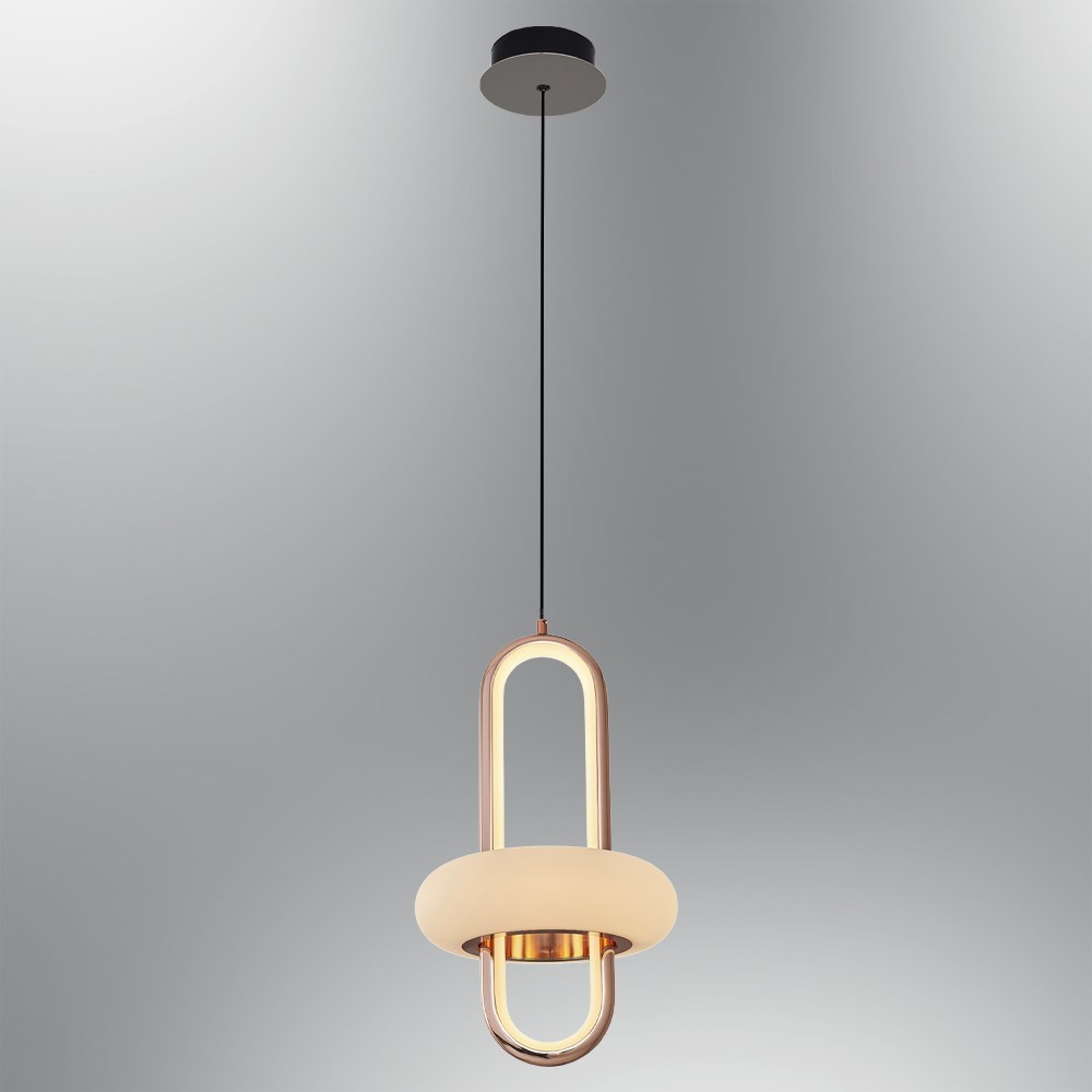 Tekli Metal Oxia SARI Sarkıt Avize 120 cm — görsel 3