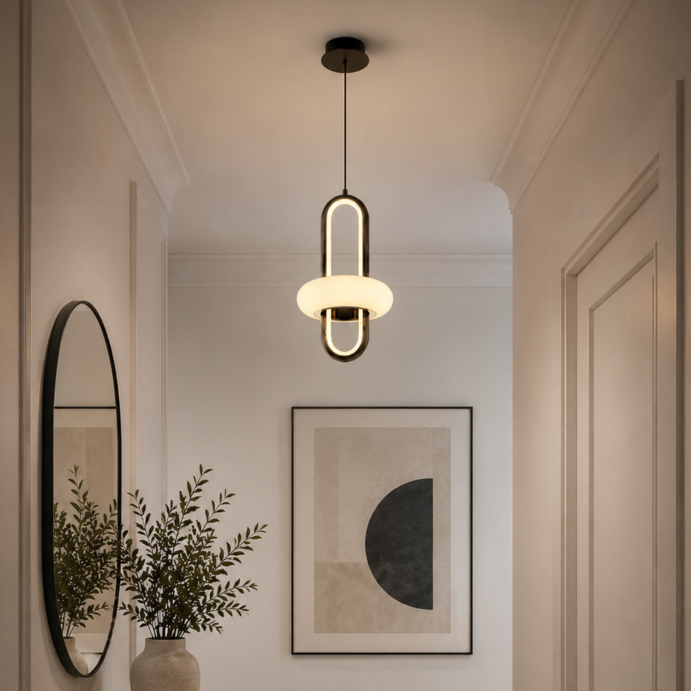 Tekli Metal Oxia PLATİN Sarkıt Avize 120 cm