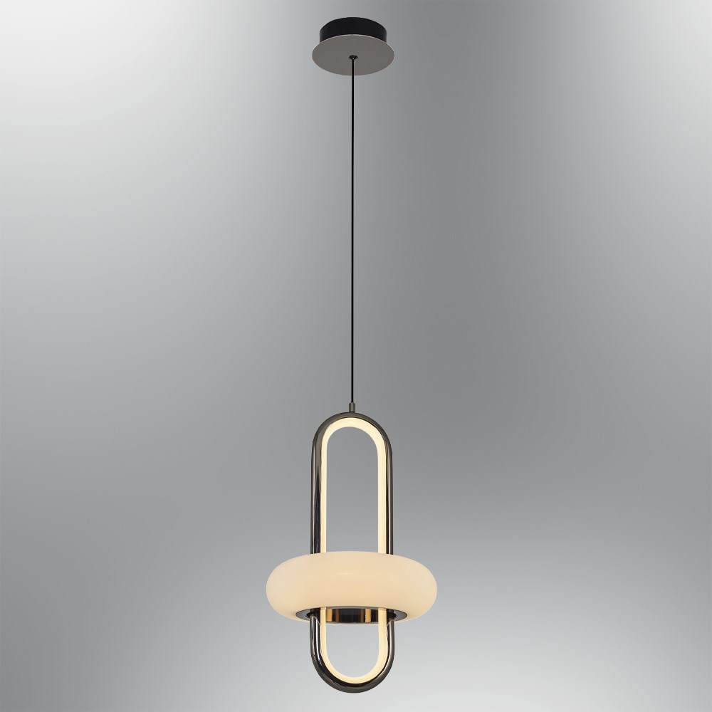 Tekli Metal Oxia PLATİN Sarkıt Avize 120 cm — görsel 4