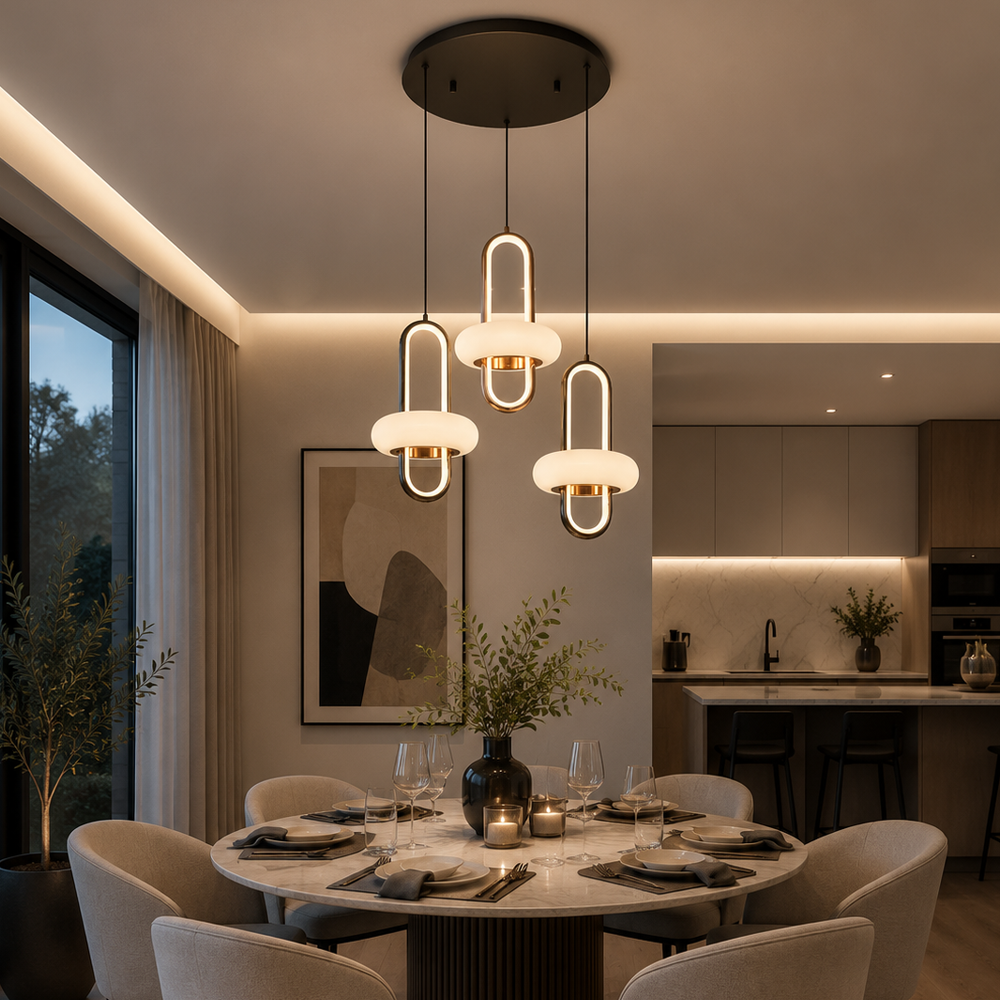 3'li Metal Oxia Mix Sarkıt Avize 120 cm