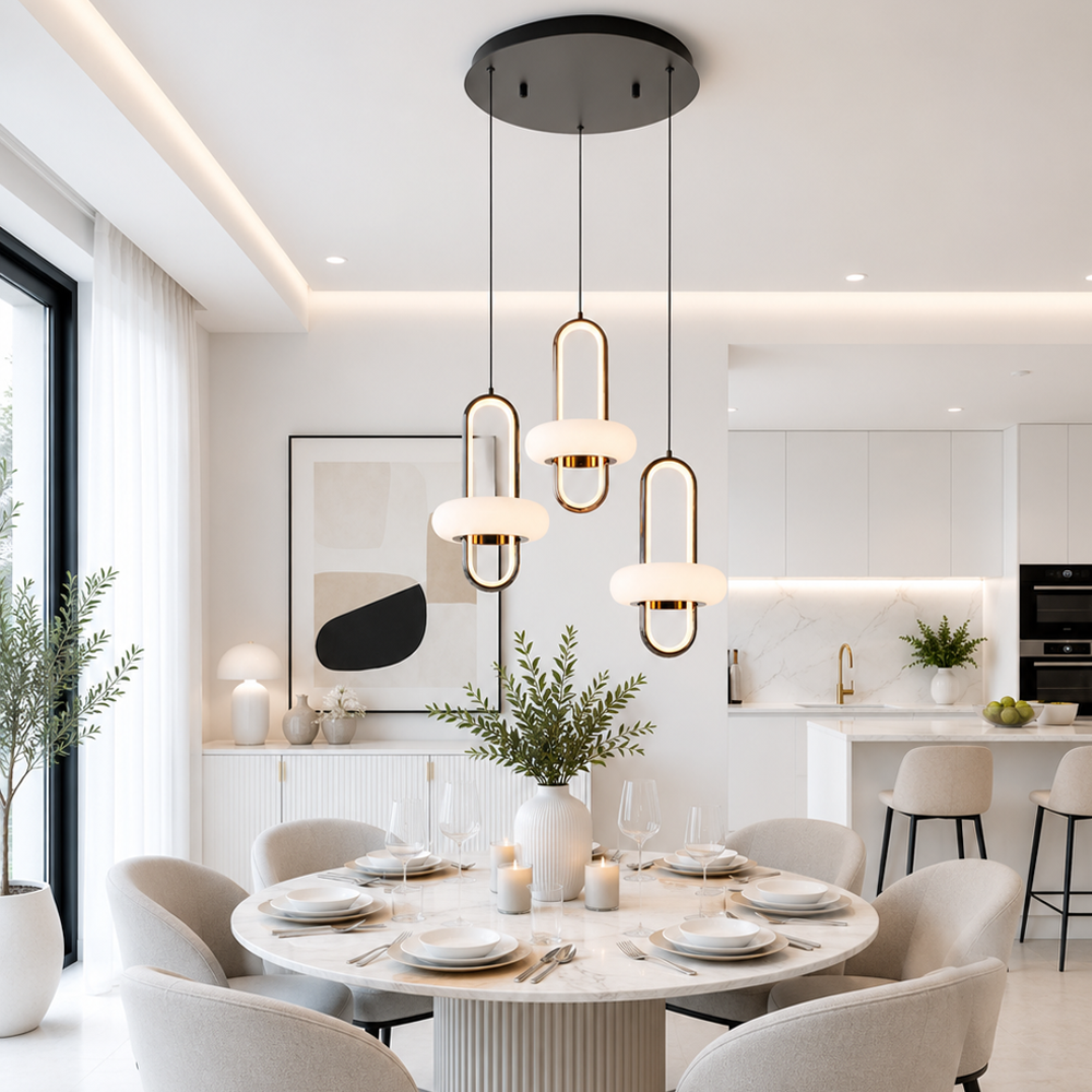 3'li Metal Oxia Mix Sarkıt Avize 120 cm — görsel 5