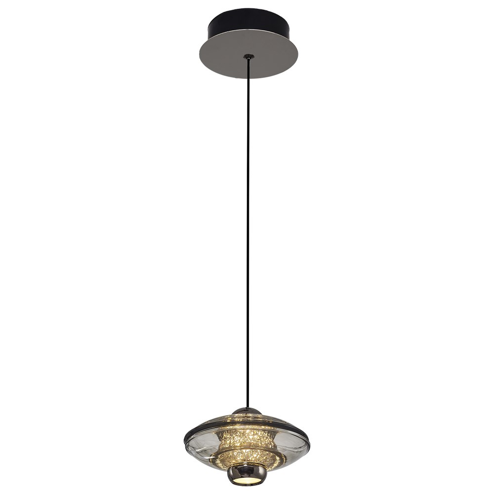 Tekli Metal Roove GRİ Sarkıt Avize