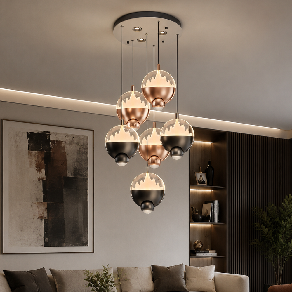 6'li Turbot Mix Sarkıt Avize