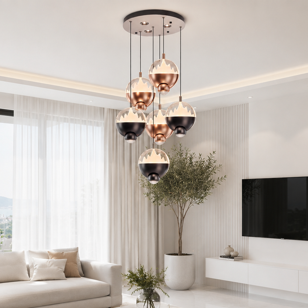 6'li Turbot Mix Sarkıt Avize