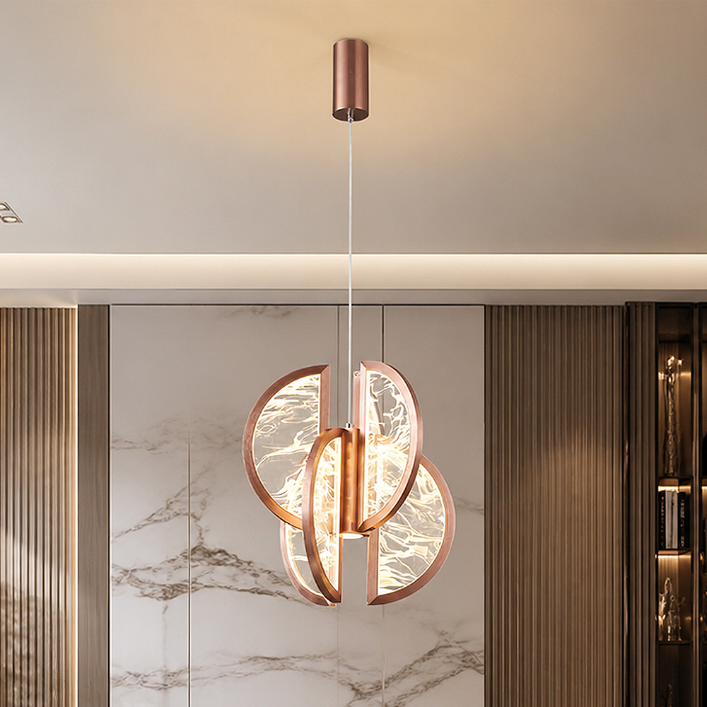 Tekli Metal Alabaster 31*35 Sarkıt Avize 120 cm