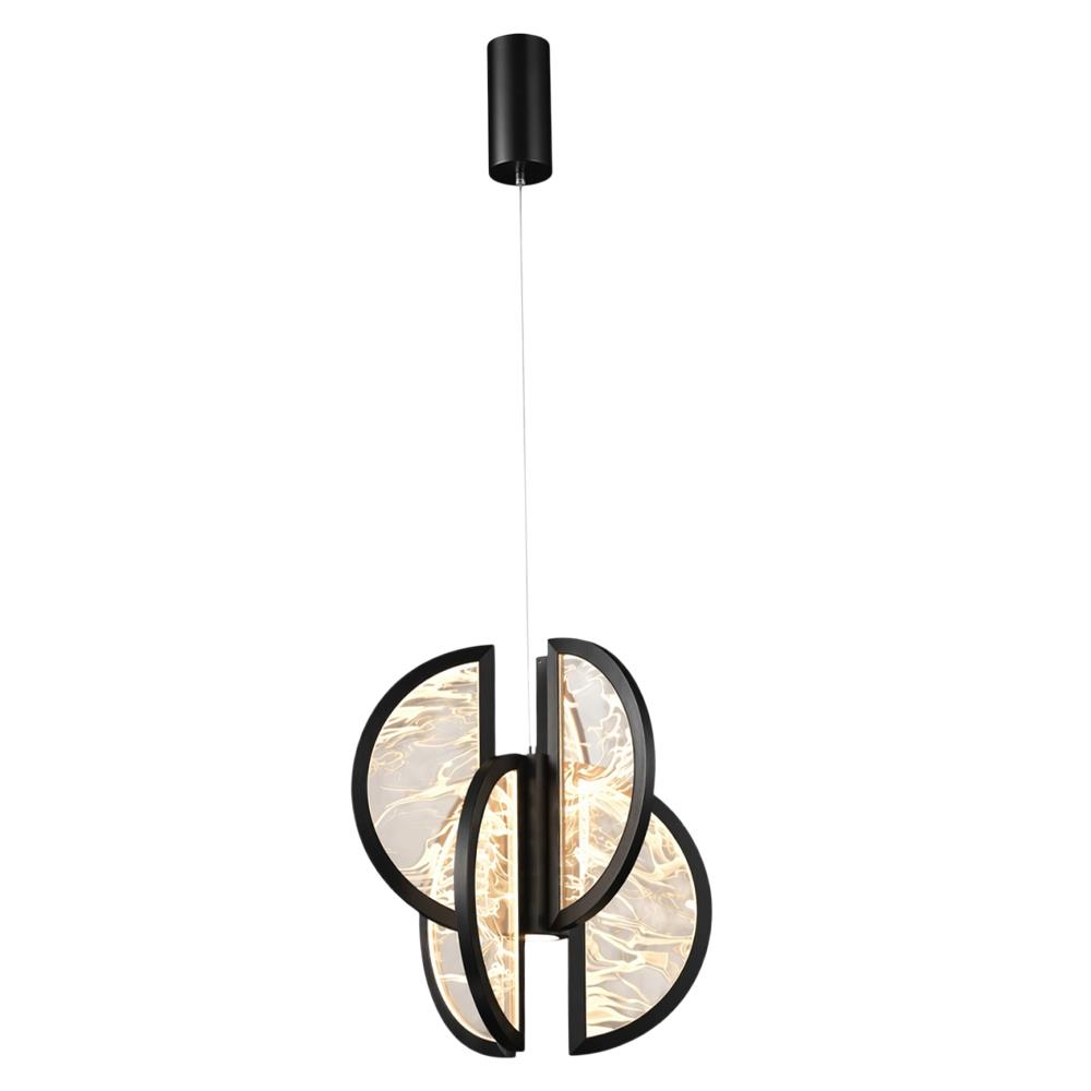 Tekli Siyah Metal Alabaster 31*35 Sarkıt Avize 120 cm — görsel 5
