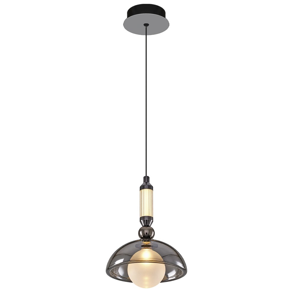 Tekli Metal Mitra Gri Sarkıt Avize 20 cm