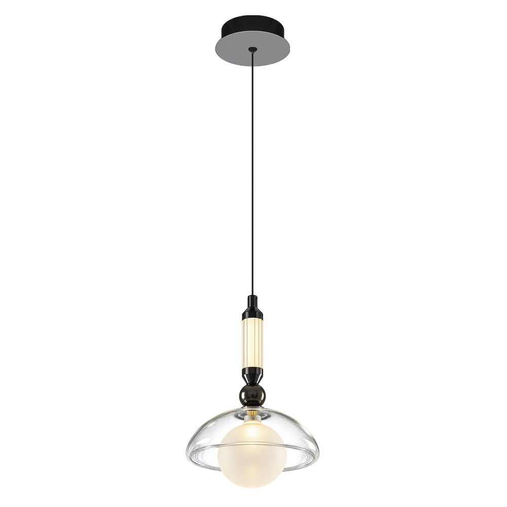 Tekli Metal Mitra Şeffaf Sarkıt Avize 20 cm