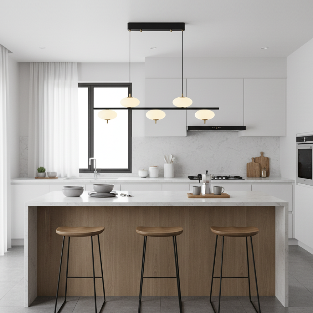 5'li Siyah Metal 2910-5AS-Maxii Sıralı Sarkıt Avize 100 cm — görsel 6