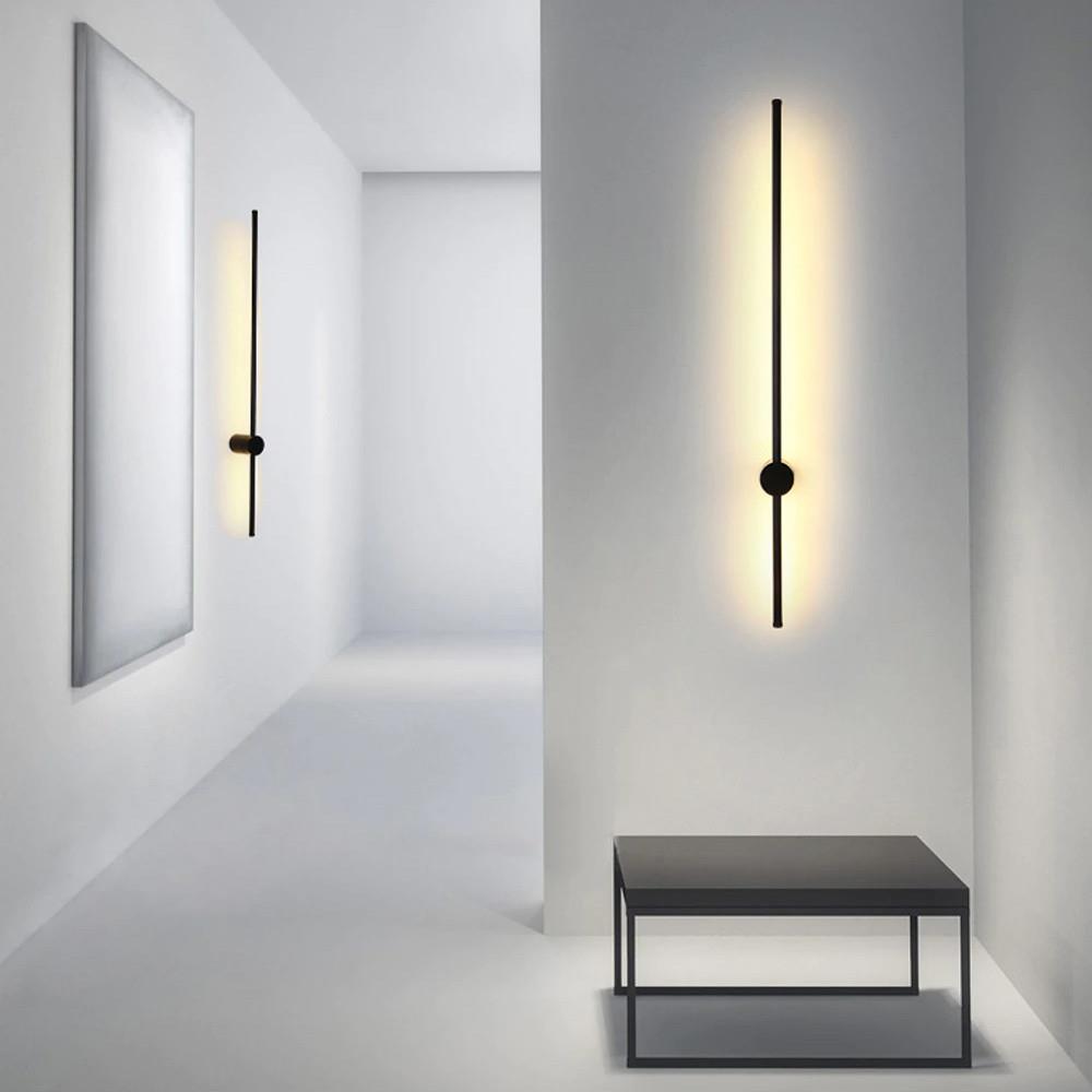 Siyah Metal Mınus Led Aplik 24W