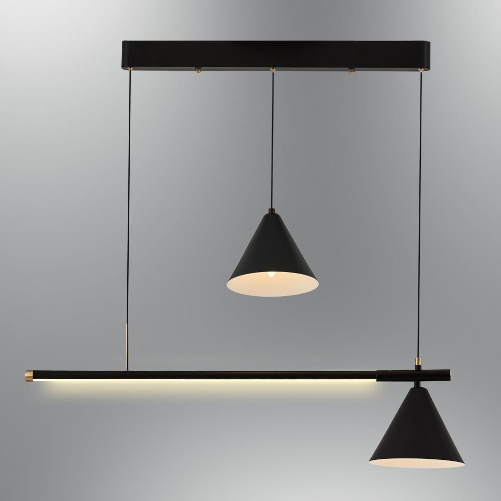 Siyah Metal 2 Li Sarkıt Avize 90 cm
