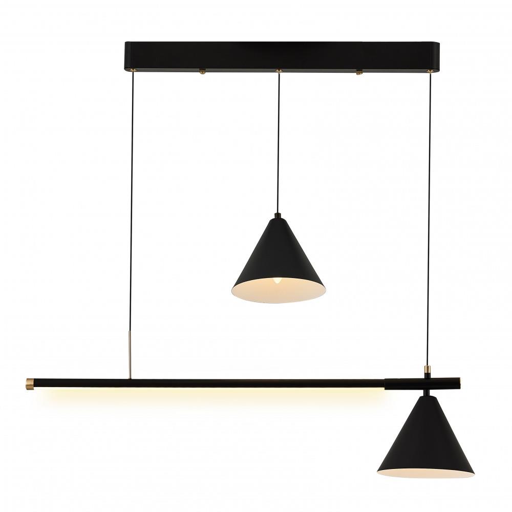 Siyah Metal 2 Li Sarkıt Avize 90 cm