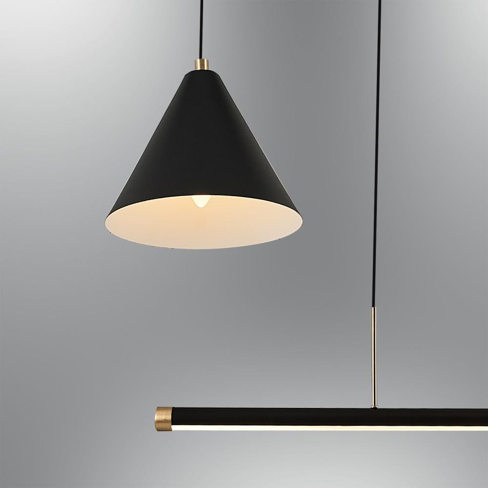 Siyah Metal 3 Lü Sarkıt Avize 120 cm 15W — görsel 6