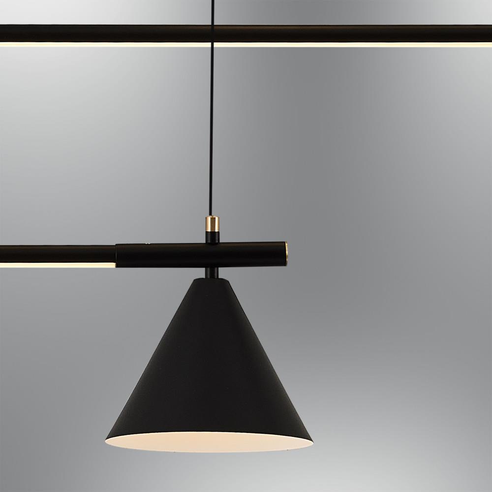 Siyah Metal 3 Lü Sarkıt Avize 120 cm 15W — görsel 7
