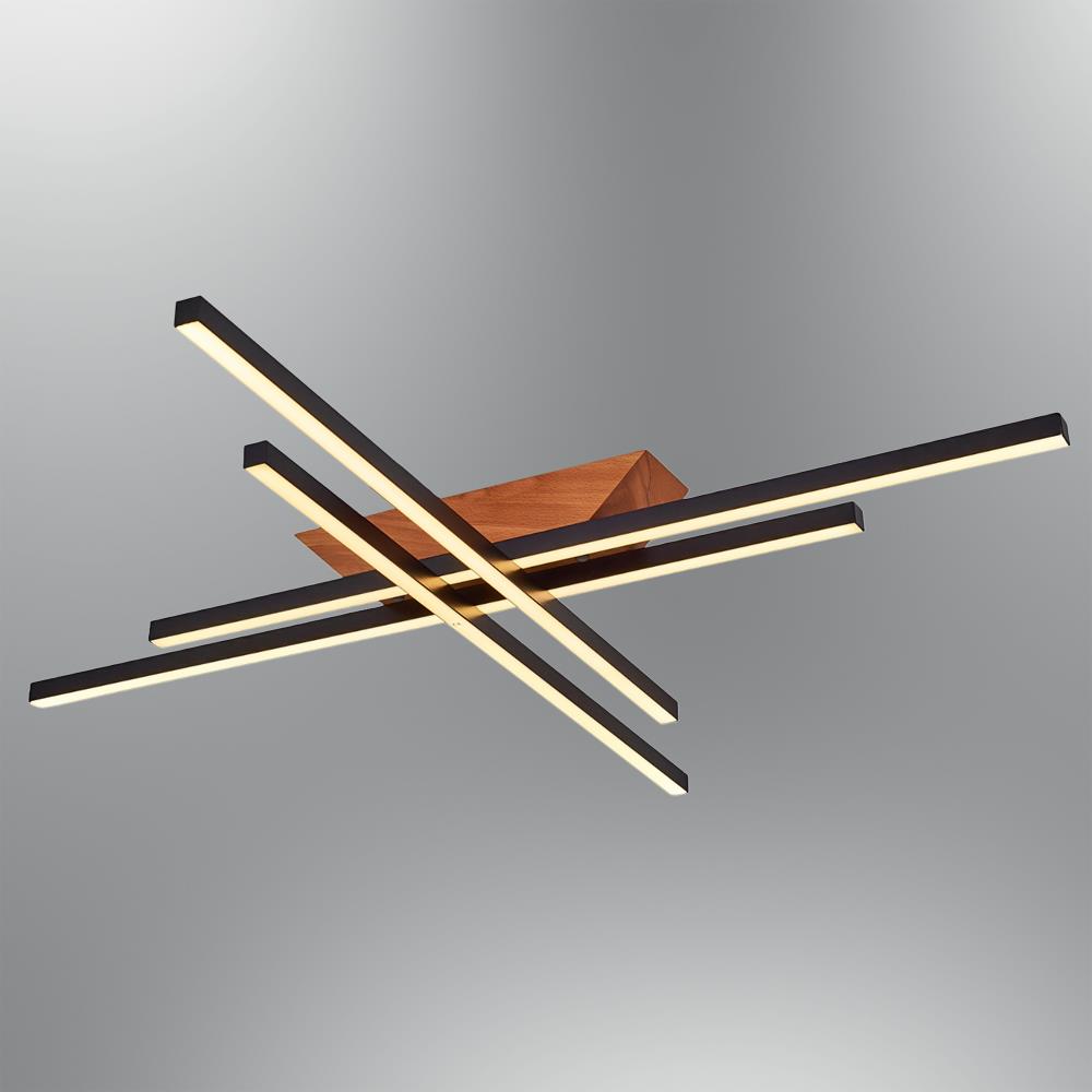 Siyah Metal Elppir 4 Plafonyer Armatür 105 cm Siyah Metal Elppir 4 Plafonyer Armatür 105 cm