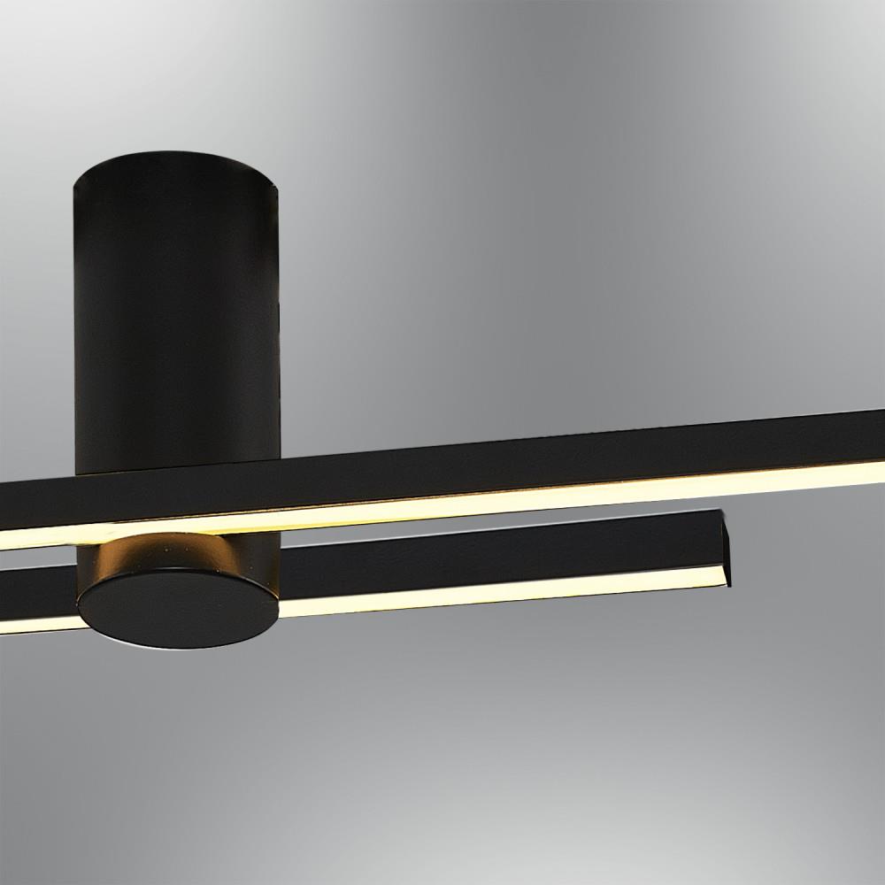 Siyah Metal Merit 2 Plafonyer Armatür 120 cm — görsel 3
