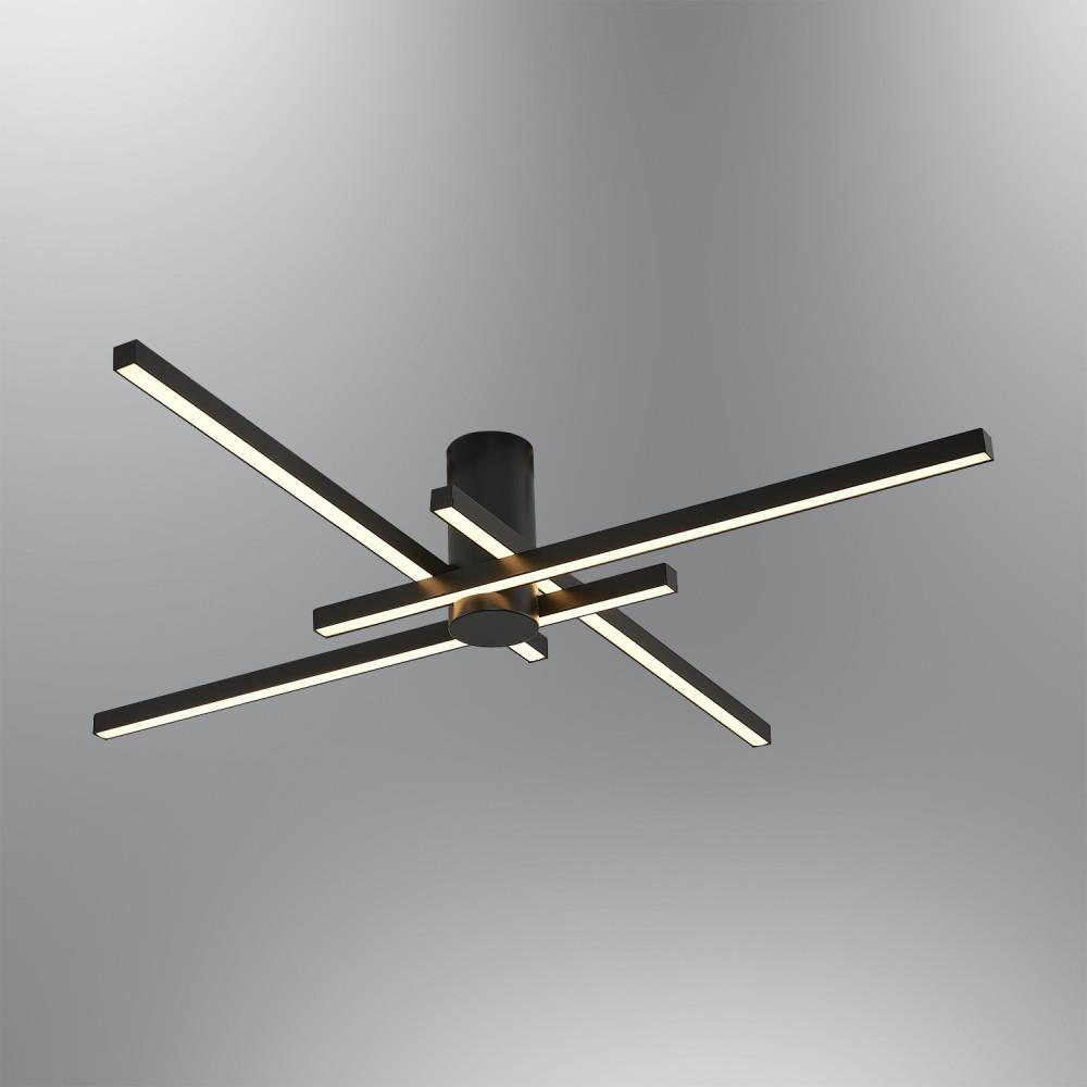 Siyah Metal Merit 4 Plafonyer Armatür 90 cm — görsel 3