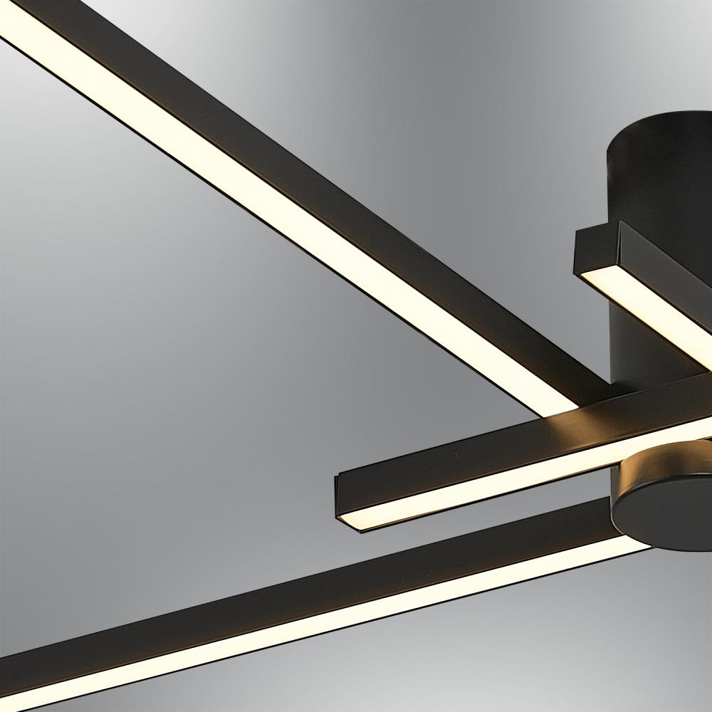 Siyah Metal Merit 4 Plafonyer Armatür 120 cm — görsel 8