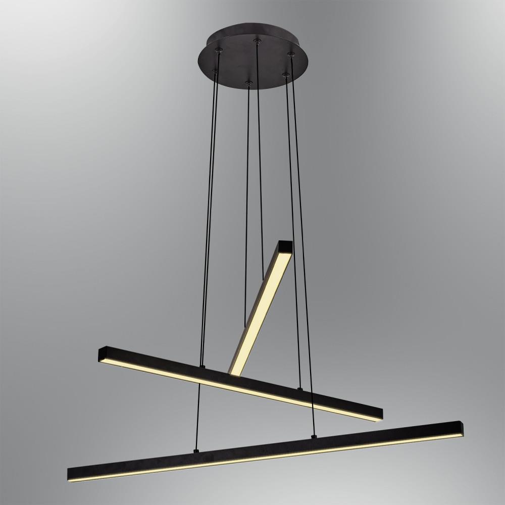 Siyah Metal 3 Lü Sarkıt Avize 120 cm 13W
