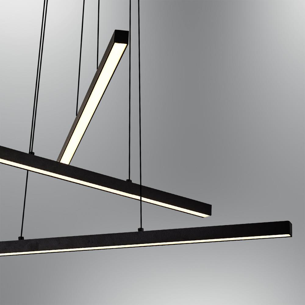 Siyah Metal 3 Lü Sarkıt Avize 120 cm 13W — görsel 5