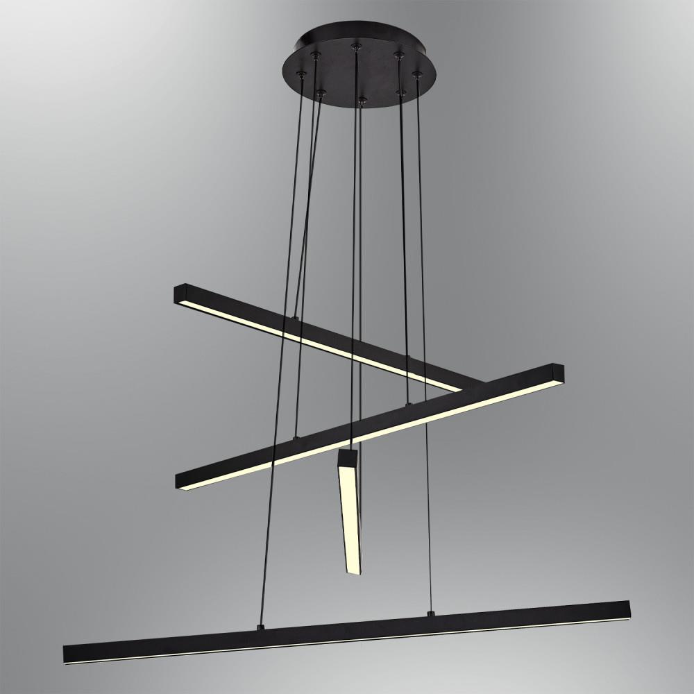 Siyah Metal 4 Lü Sarkıt Avize 120 cm — görsel 6