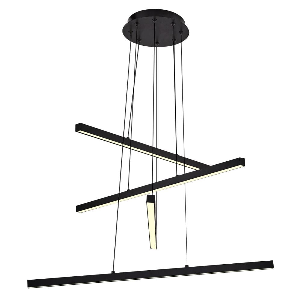 Siyah Metal 4 Lü Sarkıt Avize 120 cm — görsel 7