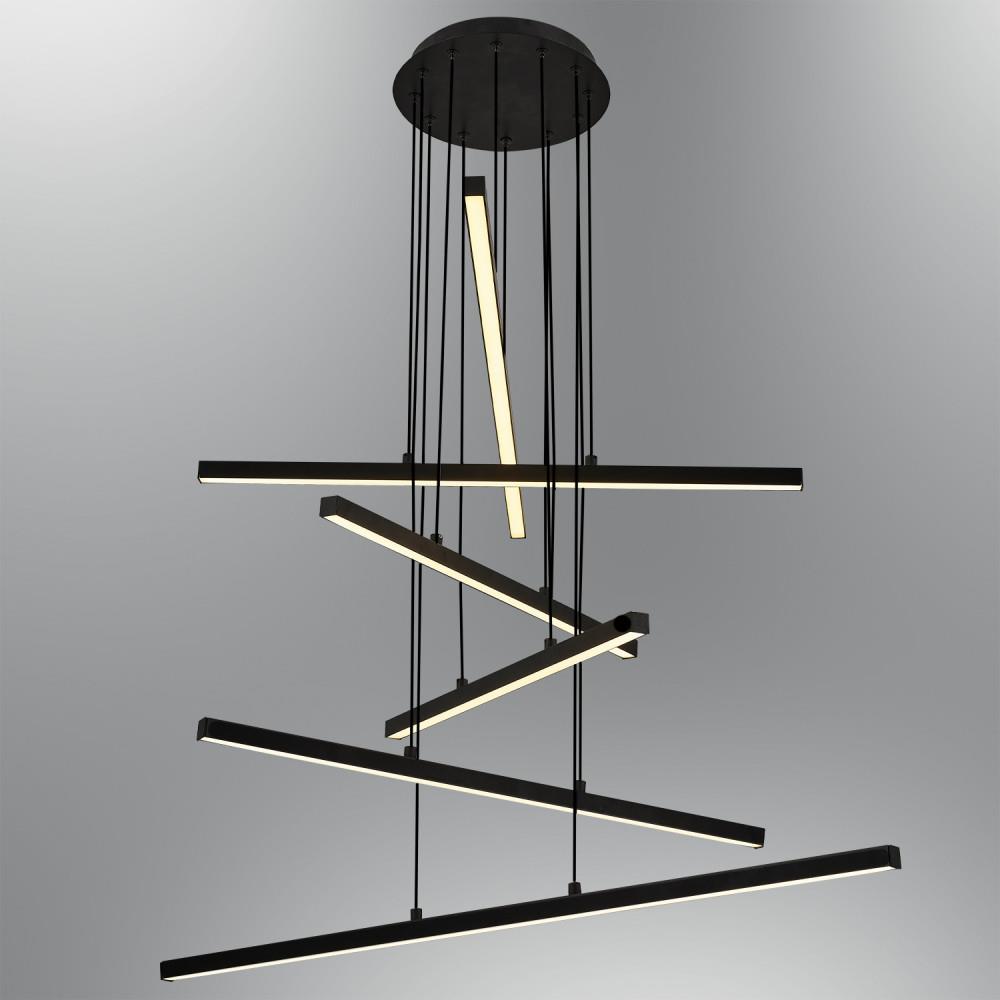 Siyah Metal 6 Lı Sarkıt Avize 120 cm