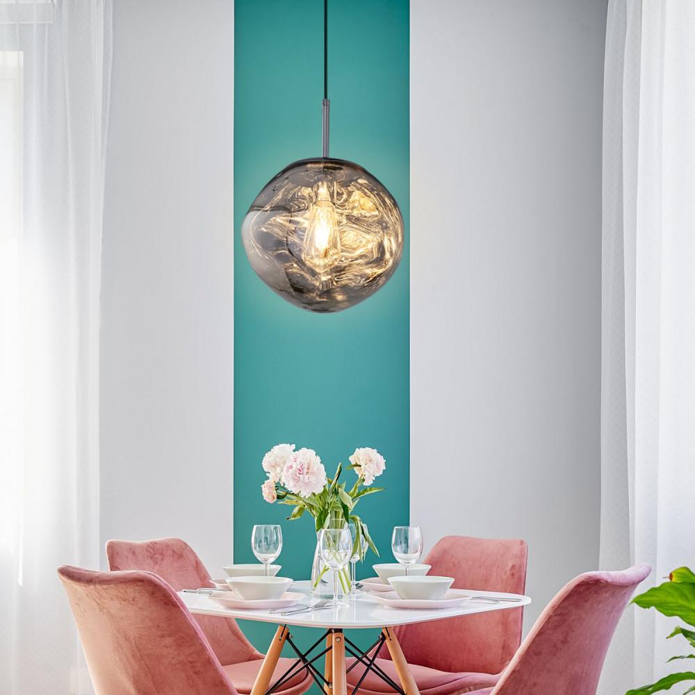 Cam Krom Sarkıt Avize 120 cm (3219-1-2)